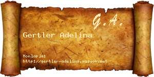 Gertler Adelina névjegykártya